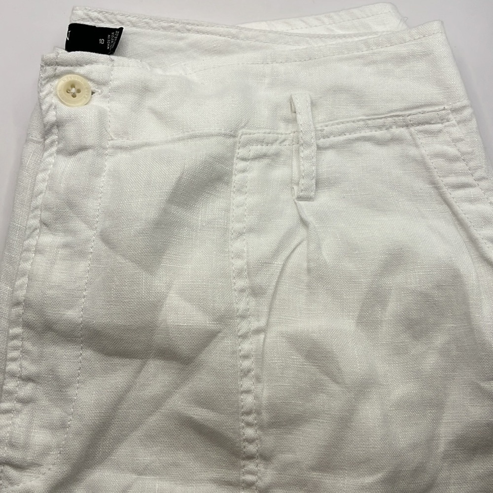 Lauren Ralph Lauren White Linen High Rise Shorts Size 10-SOLD - Picture 14 of 16